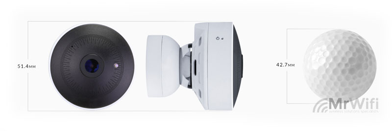 About the size of a golf ball, the UniFi Video G3 Micro Camera provides 1080p HD resolution at 30 FPS.