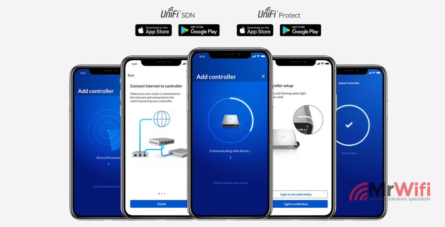 Access and manage your UniFi Protect and UniFi Wireless via your mobile app.