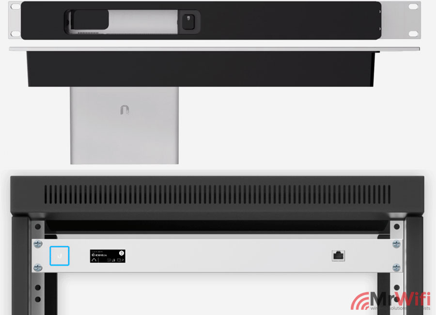 The UniFi Cloud Key Gen2 Plus is Rack-mountable with the available CKG2-RM Accessory.