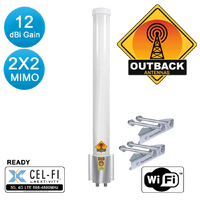 Omni Antenna MIMO OUTDOOR 3G, 4G/LTE & 2.4Ghz Wi-Fi 12dBi 698-2700MHz ,The "BIG BOY" Online Australia