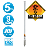 Omni Antenna 360° 9dBi 5GHz Anti-Vibration (AV) with N-Type Female Connector