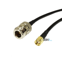 N Female to RP SMA Male RG58 Pigtail 15cm