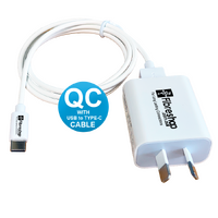 USB Quick Charge 3.0 (QC3) Wall Charger with 1M USB to Type-C Cable