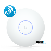 Ubiquiti U7 Long-Range, Compact, Ceiling-mount WiFi 7 AP, 5 Spatial Streams, Extended Signal Range, Cover Up to160m², 300+ Devices, Uplink 2.5GbE