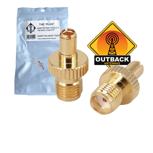 Adapter SMA Female to TS9 Male RF. The "PLUG" by Outback Antennas