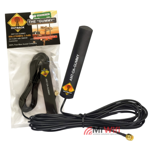 Antenna "GUMMY" Antenna, Cellular Antenna Cel-Fi 3G, 4G, LTE  & WiFi 2.4Ghz - 700-2700MHz Adhesive Mount Outback Antennas