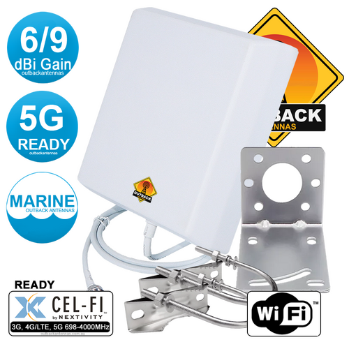 The"OD WALLY" Pole Mount  Panel Antenna OUTDOOR 6/9dBi, 698-4000MHz