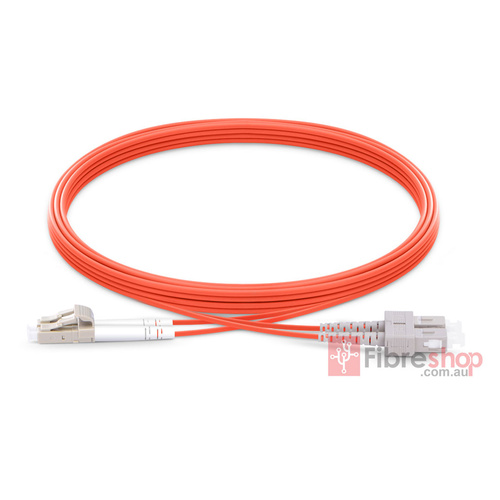 Fibre Optic Patch Cable Multi Mode1M LC UPC to SC UPC Duplex 2.0mm PVC(OFNR) OM2 