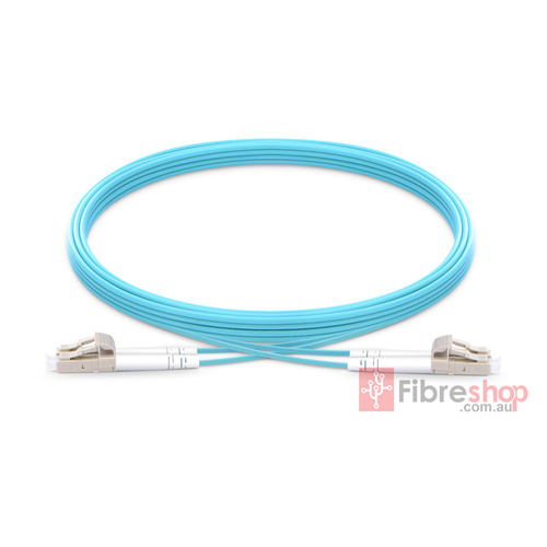 1M LC UPC to LC UPC Duplex 2.0mm LSZH OM3 Multimode Fibre Optic Patch Cable