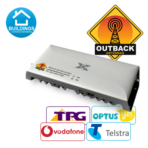 Cel-Fi GO4 (G41) Mobile Booster, Repeater Kit, LPDA Directional Antenna + WALL Mount Panel Antenna for Buildings
